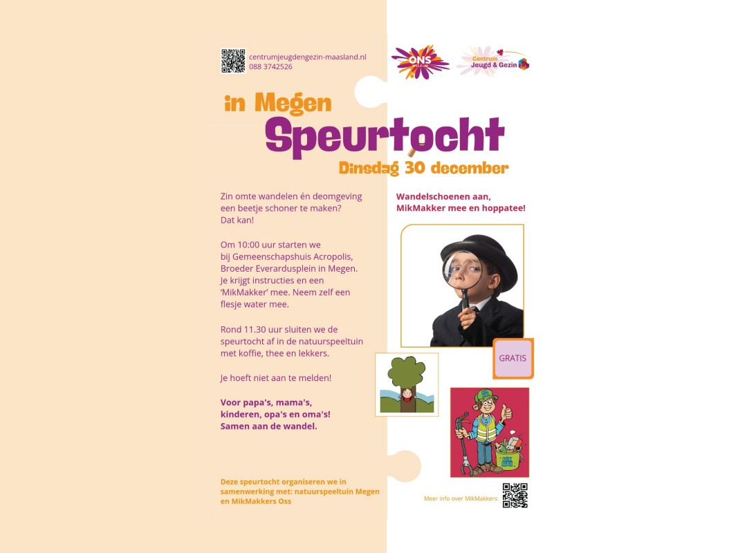 Speurtocht in megen poster