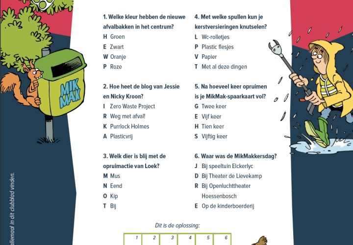 Puzzel multiple choice vragen 