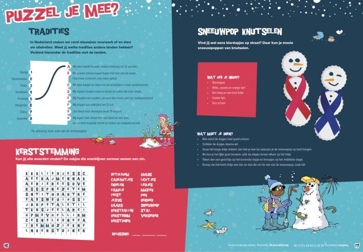 Puzzel je mee? en sneeuwpop knutselen