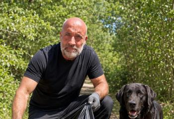 Alex met hond Joy